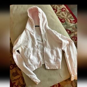 BRANDY MELVILLE Cropped Light Pink Christy Hoodie